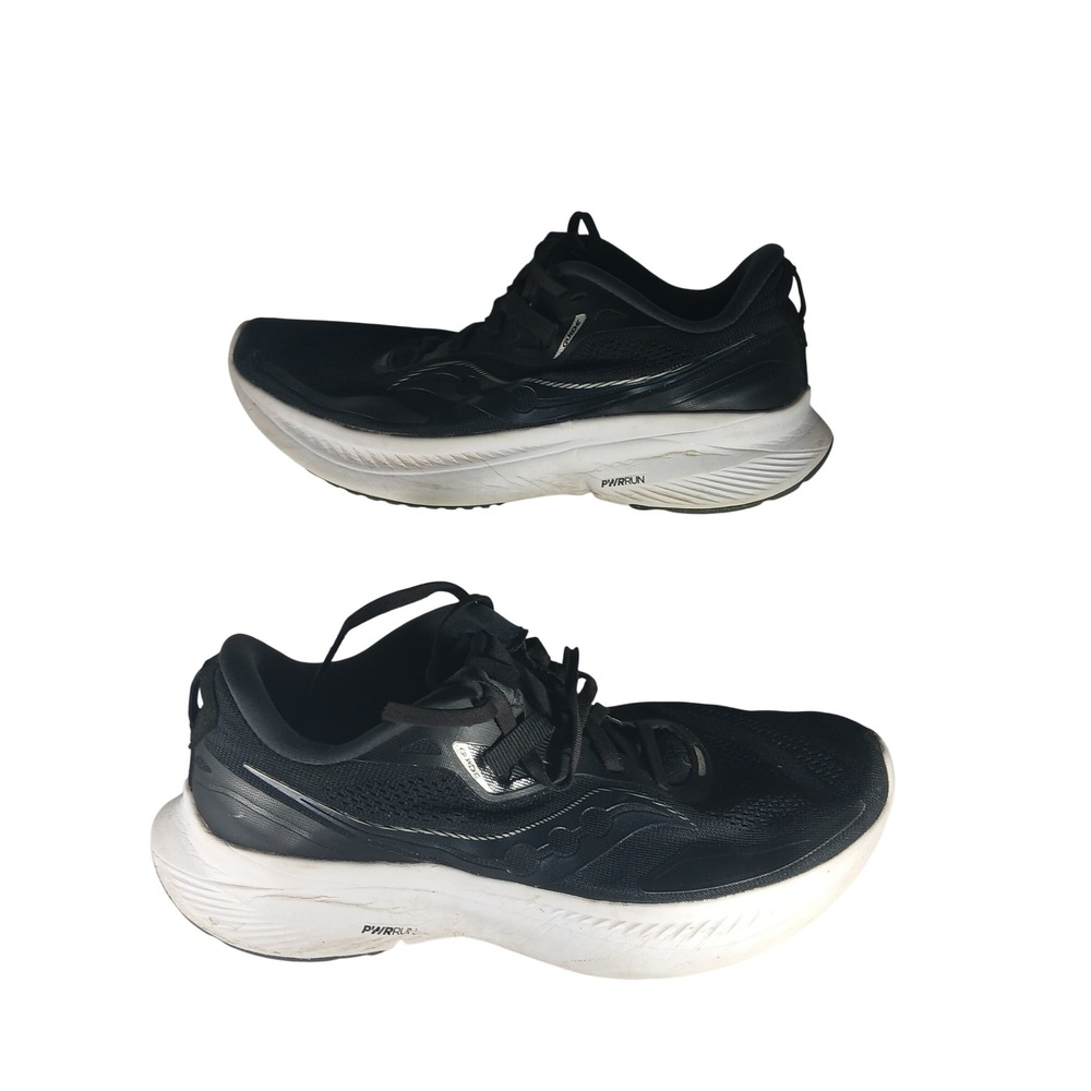 Saucony Guide 15 Running Shoes 8‎ Black White Supportive Athletic Sneaker